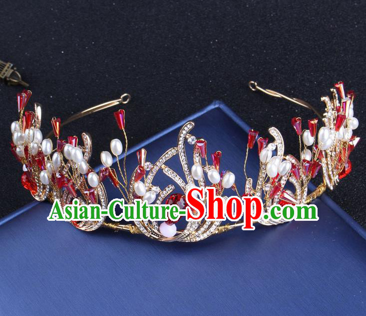 Top Grade Gothic Hair Accessories Crystal Golden Royal Crown for Women Top Grade Gothic Hair Accessories Crystal Golden Royal Crown for Women