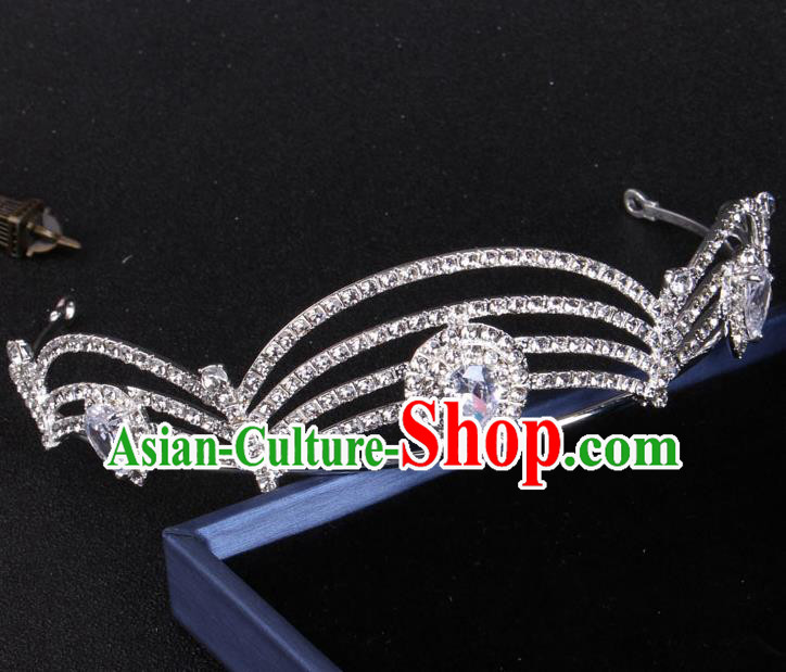 Top Grade Gothic Hair Accessories Catwalks Princess Zircon Royal Crown for Women