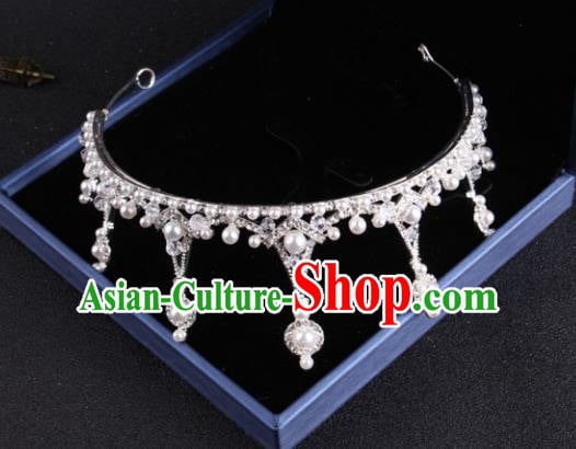 Top Grade Gothic Hair Accessories Catwalks Princess Pearls Royal Crown for Women Top Grade Gothic Hair Accessories Catwalks Princess Pearls Royal Crown for Women