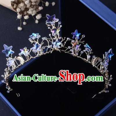 Top Grade Baroque Hair Accessories Catwalks Stars Royal Crown for Women