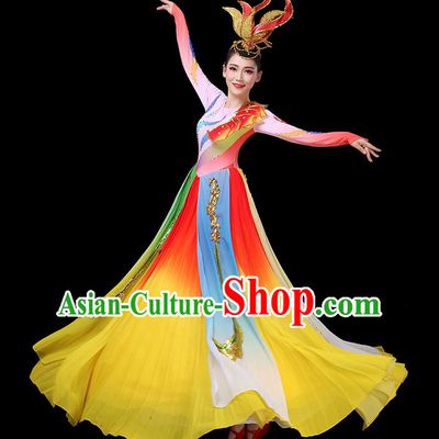 Top Grade Stage Show Costumes Group Dance Modern Dance Chorus Red Dress for Women