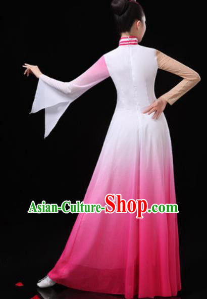 Chinese Traditional Classical Dance Costumes Umbrella Dance Group Dance Pink Dress for Women Chinese Traditional Classical Dance Costumes Umbrella Dance Group Dance Pink Dress for Women