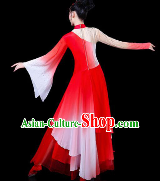 Chinese Traditional Classical Dance Costumes Umbrella Dance Group Dance Red Dress for Women Chinese Traditional Classical Dance Costumes Umbrella Dance Group Dance Red Dress for Women