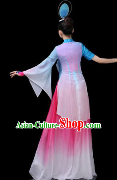 Chinese Traditional Classical Dance Costumes Fan Dance Group Dance Blue Dress for Women Chinese Traditional Classical Dance Costumes Fan Dance Group Dance Blue Dress for Women