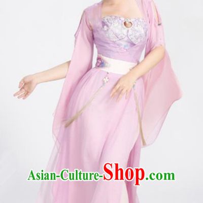 Chinese Ancient Drama Goddess Peri Pink Hanfu Dress Traditional Ming Dynasty Imperial Consort Replica Costumes for Women