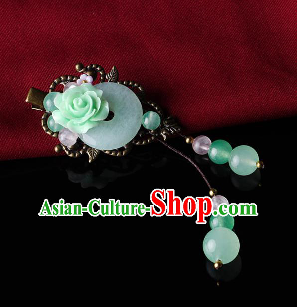 Chinese Traditional Hair Accessories National Hanfu Jade Tassel Hair Stick for Women Chinese Traditional Hair Accessories National Hanfu Jade Tassel Hair Stick for Women