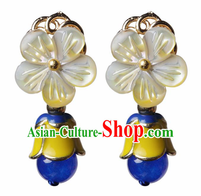 Chinese Traditional Jewelry Accessories National Hanfu Flowers Earrings for Women Chinese Traditional Jewelry Accessories National Hanfu Flowers Earrings for Women