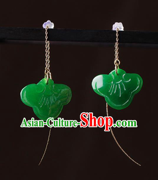 Chinese Traditional Jade Ear Jewelry Accessories National Hanfu Earrings for Women Chinese Traditional Jade Ear Jewelry Accessories National Hanfu Earrings for Women