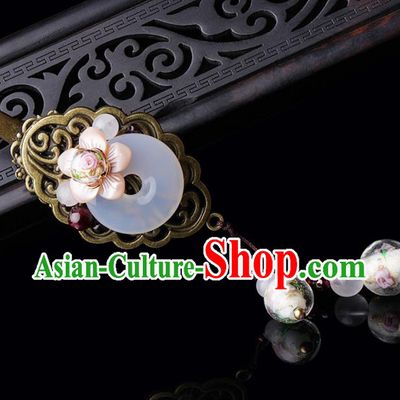 Chinese Traditional Hair Accessories National Hanfu Jade Hair Stick for Women
