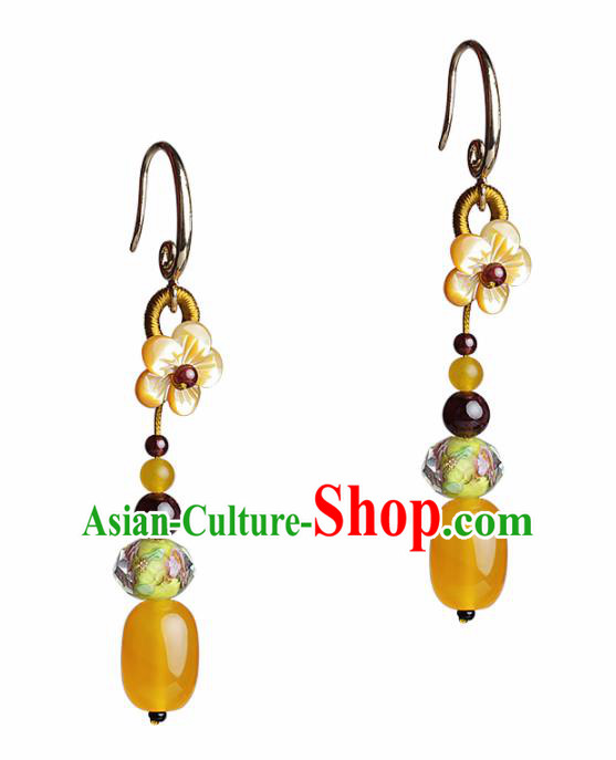 Chinese Traditional Ear Jewelry Accessories National Hanfu Ceregat Earrings for Women