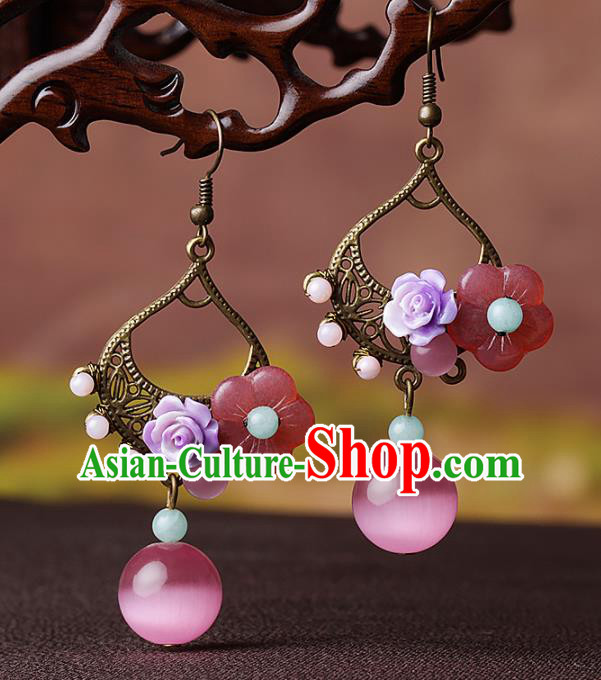 Chinese Traditional Ear Jewelry Accessories National Hanfu Earrings for Women Chinese Traditional Ear Jewelry Accessories National Hanfu Earrings for Women