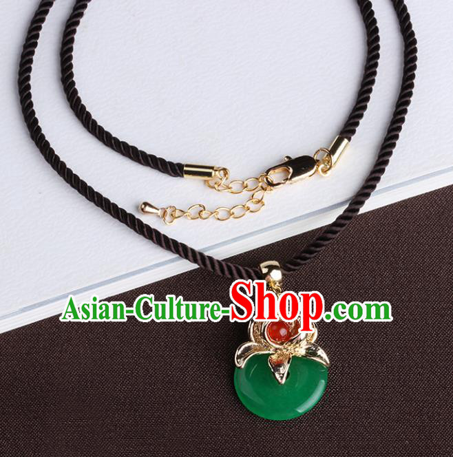 Chinese National Hanfu Classical Jade Necklet Traditional Jewelry Accessories for Women Chinese National Hanfu Classical Jade Necklet Traditional Jewelry Accessories for Women