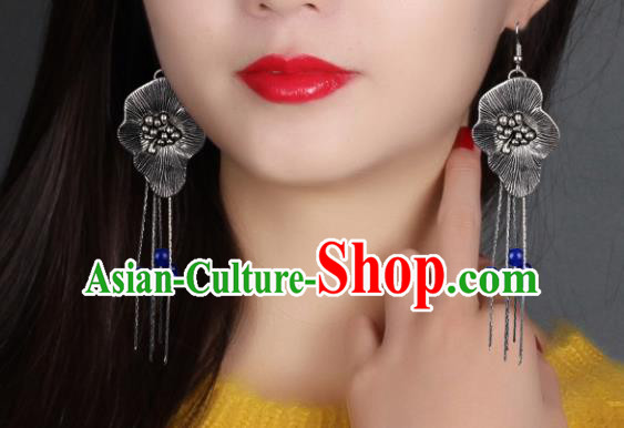 Chinese Yunnan National Classical Earrings Traditional Hanfu Ear Jewelry Accessories for Women Chinese Yunnan National Classical Earrings Traditional Hanfu Ear Jewelry Accessories for Women
