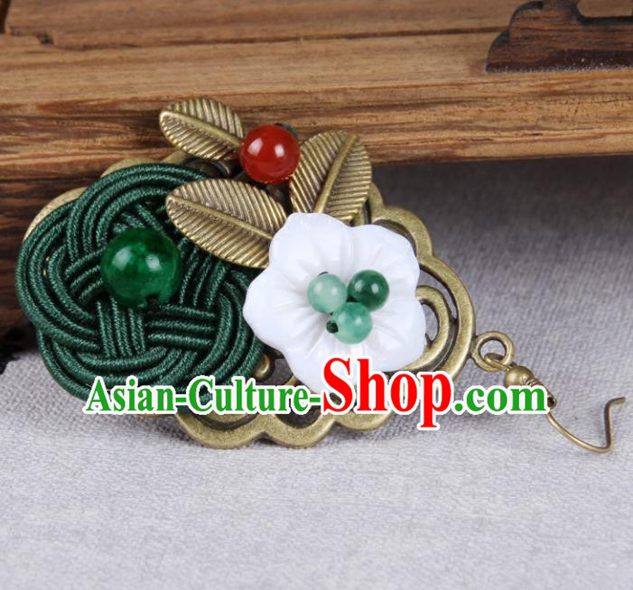 Chinese Yunnan National Earrings Traditional Classical Hanfu Ear Jewelry Accessories for Women Chinese Yunnan National Earrings Traditional Classical Hanfu Ear Jewelry Accessories for Women