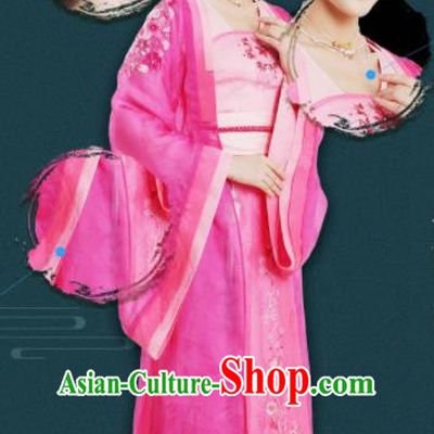 Chinese Traditional Ming Dynasty Princess Replica Costumes Ancient Palace Lady Hanfu Dress and Headpiece Complete Set