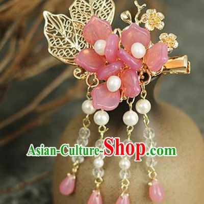 Handmade Chinese Traditional Hair Stick Traditional Classical Hanfu Tassel Hair Accessories for Women