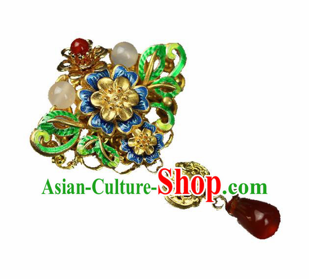 Chinese Traditional Blueing Butterfly Brooch Traditional Classical Hanfu Jewelry Accessories for Women Chinese Traditional Blueing Butterfly Brooch Traditional Classical Hanfu Jewelry Accessories for Women
