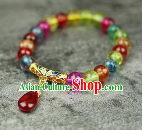 Handmade Chinese Traditional Crystal Bracelet Traditional Classical Hanfu Jewelry Accessories for Women Handmade Chinese Traditional Crystal Bracelet Traditional Classical Hanfu Jewelry Accessories for Women
