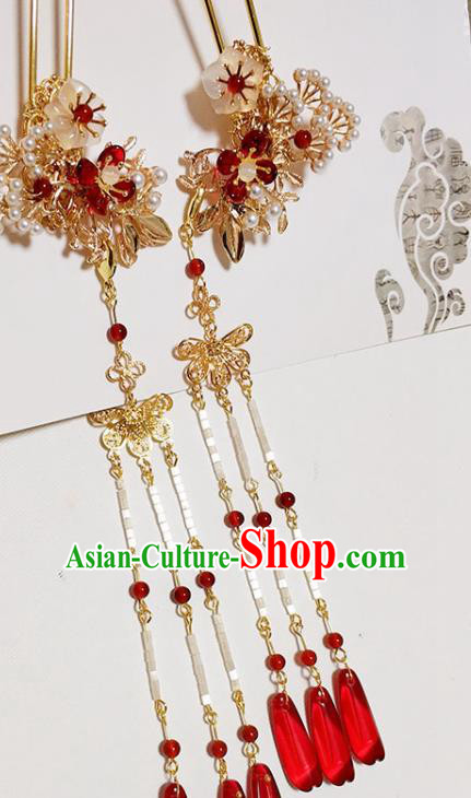 Handmade Chinese Traditional Tassel Hairpins Ancient Classical Hanfu Hair Accessories for Women Handmade Chinese Traditional Tassel Hairpins Ancient Classical Hanfu Hair Accessories for Women