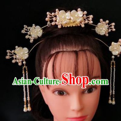 Chinese Ancient Traditional Hanfu Shell Hairpins Hair Comb Handmade Classical Hair Accessories for Women