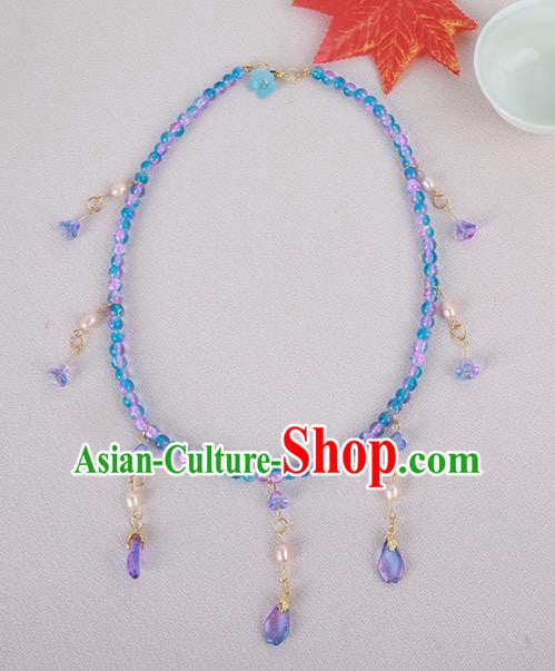 Chinese Traditional Hanfu Beads Tassel Necklace Traditional Classical Jewelry Accessories for Women Chinese Traditional Hanfu Beads Tassel Necklace Traditional Classical Jewelry Accessories for Women