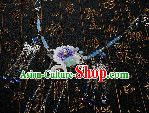 Chinese Traditional Hanfu Tassel Necklace Traditional Classical Jewelry Accessories for Women Chinese Traditional Hanfu Tassel Necklace Traditional Classical Jewelry Accessories for Women