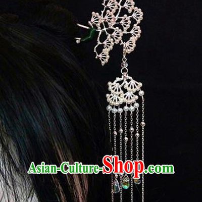 Chinese Ancient Traditional Pine Tassel Hairpins Handmade Classical Hair Accessories for Women
