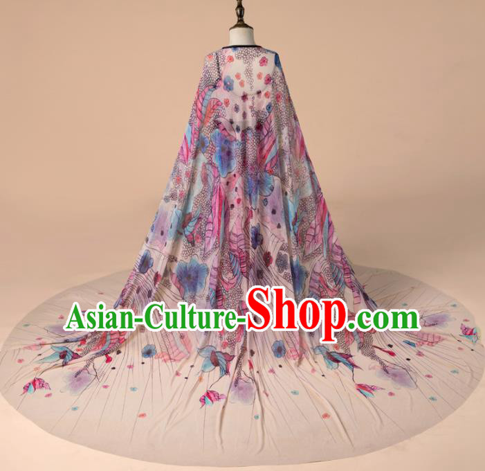 Children Catwalks Costume Girls Compere Modern Dance Veil Full Dress for Kids