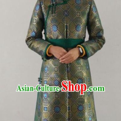 Traditional Chinese Mongol Nationality Wedding Costumes Female Folk Dance Ethnic Mongols Robe for Women