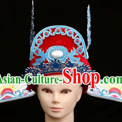 Traditional Chinese Beijing Opera Scholar Hair Accessories Peking Opera Niche Red Hat for Men
