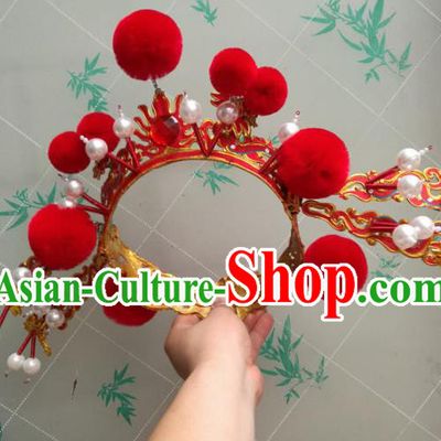 Traditional Chinese Beijing Opera Takefu Helmet Peking Opera Hair Accessories Hat for Men