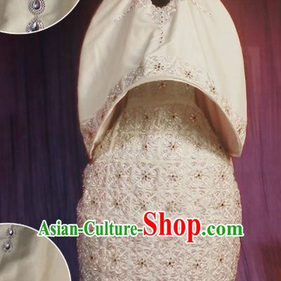 Halloween Cosplay Nun Stage Show Candy Costumes Brazilian Carnival Parade White Dress and Headwear for Women