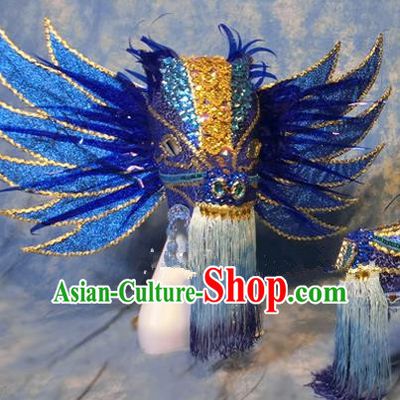 Halloween Cosplay Royalblue Mask Accessories Brazilian Carnival Parade Dragon Masks for Women