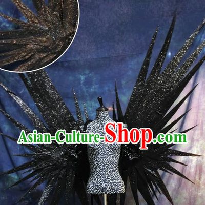 Halloween Cosplay Stage Show Props Catwalks Accessories Brazilian Carnival Parade Black Wings for Women