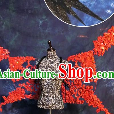 Halloween Cosplay Stage Show Props Catwalks Accessories Brazilian Carnival Parade Red Wings for Women