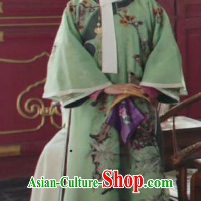 Chinese Ancient Qing Dynasty Manchu Imperial Concubine Ruyi Royal Love in the Palace Embroidered Costumes and Headpiece for Women