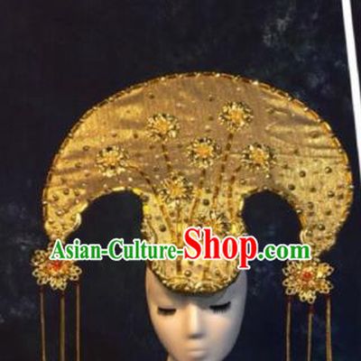 Halloween Cosplay Deluxe Hair Accessories Chinese Traditional Catwalks Hat Headwear for Women