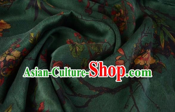 Asian Chinese Traditional Pattern Silk Design Brocade Fabric Chinese Green Gambiered Guangdong Gauze Material Asian Chinese Traditional Pattern Silk Design Brocade Fabric Chinese Green Gambiered Guangdong Gauze Material
