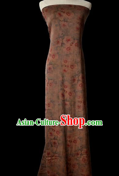 Asian Printing Gambiered Guangdong Gauze Material Chinese Traditional Flowers Pattern Silk Design Brocade Fabric Asian Printing Gambiered Guangdong Gauze Material Chinese Traditional Flowers Pattern Silk Design Brocade Fabric