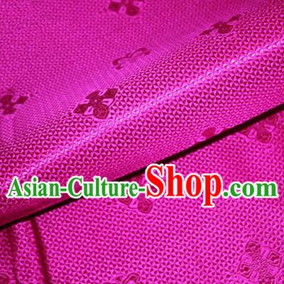Asian Chinese Tang Suit Material Traditional Pattern Design Rosy Satin Brocade Silk Fabric