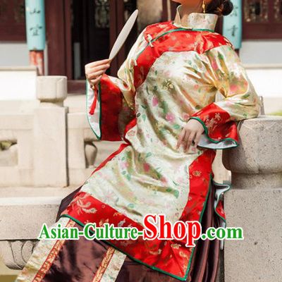 Traditional Chinese Qing Dynasty Young Mistress Xiuhe Suits Ancient Drama Nobility Lady Costumes for Women
