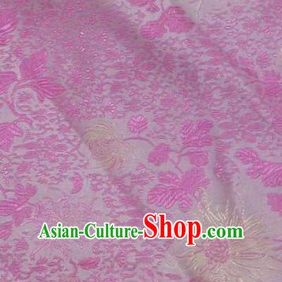 Asian Traditional Pattern Design Rosy Satin Material Chinese Tang Suit Brocade Silk Fabric