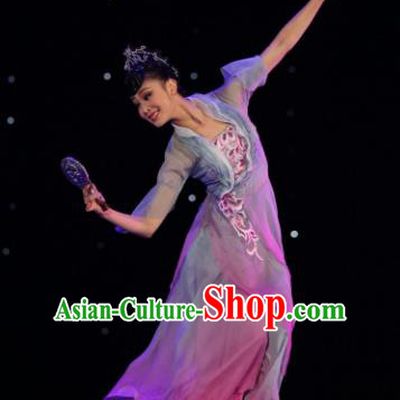 Chinese Traditional Classical Dance Group Dance Costumes Stage Performance Dress for Women