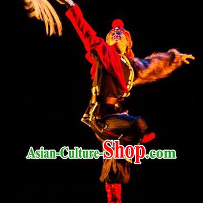 Chinese Traditional Classical Dance Costumes Drama Performance Dance Ethnic Clothing for Men
