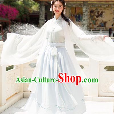 Chinese Ancient Palace Lady Historical Costumes Traditional Jin Dynasty Princess Hanfu Dress for Women
