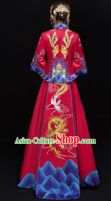 Chinese Traditional Wedding Dress Ancient Bride Xiuhe Suits Handmade Embroidered Costumes for Women Chinese Traditional Wedding Dress Ancient Bride Xiuhe Suits Handmade Embroidered Costumes for Women