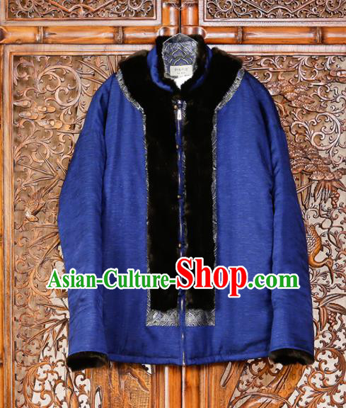 Chinese Traditional Tang Suit Costumes National Cotton Wadded Jacket Overcoat for Men Chinese Traditional Tang Suit Costumes National Cotton Wadded Jacket Overcoat for Men