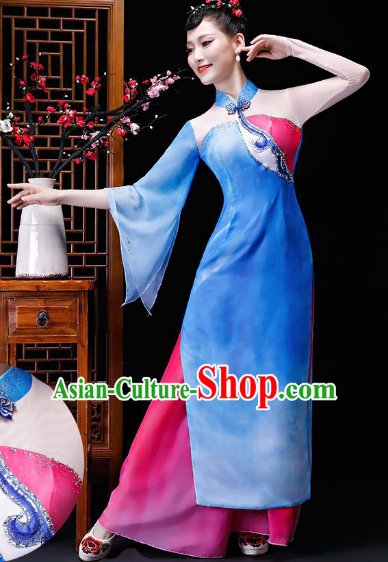 Chinese Traditional Classical Dance Costumes Umbrella Dance Group Dance Dress for Women Chinese Traditional Classical Dance Costumes Umbrella Dance Group Dance Dress for Women