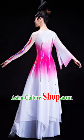 Chinese Traditional Classical Dance Lotus Dance Costumes Umbrella Dance Pink Dress for Women Chinese Traditional Classical Dance Lotus Dance Costumes Umbrella Dance Pink Dress for Women