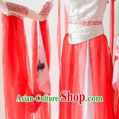Traditional Chinese Han Dynasty Aristocratic Lady Costumes Ancient Cosplay Swordswoman Red Hanfu Dress for Women